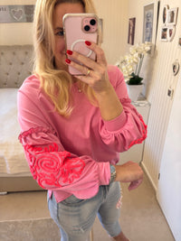 Sweatshirt mit Neonärmelmuster