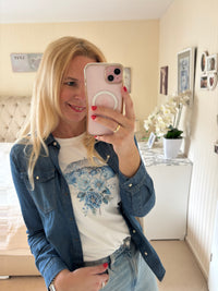 Shirt blaue Blume