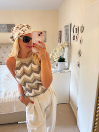 Stricktop mit italienischem Muster