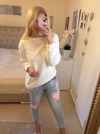 Sweatshirt mit Frotteeaufdruck