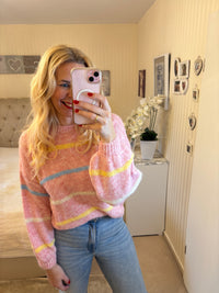 Pastellstreifenpullover
