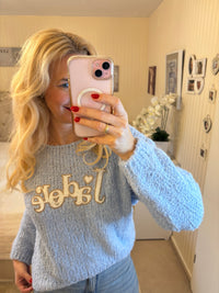 Pullover mit Jadoreschriftzug zwei Farben