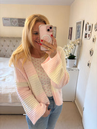 Blockstreifenstrickjacke