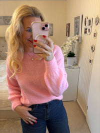 Basicpullover mit U-Bootausschnitt verschiedene Farben