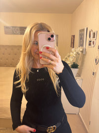 Rippshirt mit Glitzeraufdruck