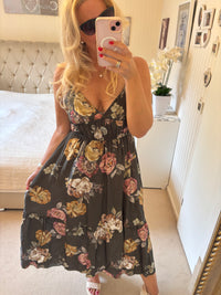 Blumenkleid grün