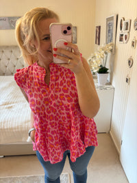 Musselinbluse mit Flügelchenärmeln