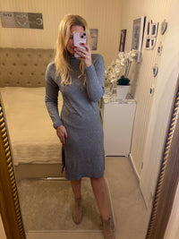 Strickkleid grau