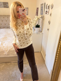 Herzchenpullover mit Turtleneck zwei Farben