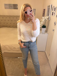 schimmernder Pastellpullover