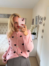 Herzchenstrickjacke verschiedene Farben