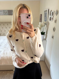 Herzchenstrickjacke verschiedene Farben