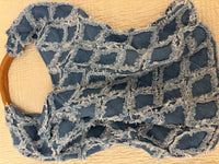 Jeanstasche mit Lederhenkel